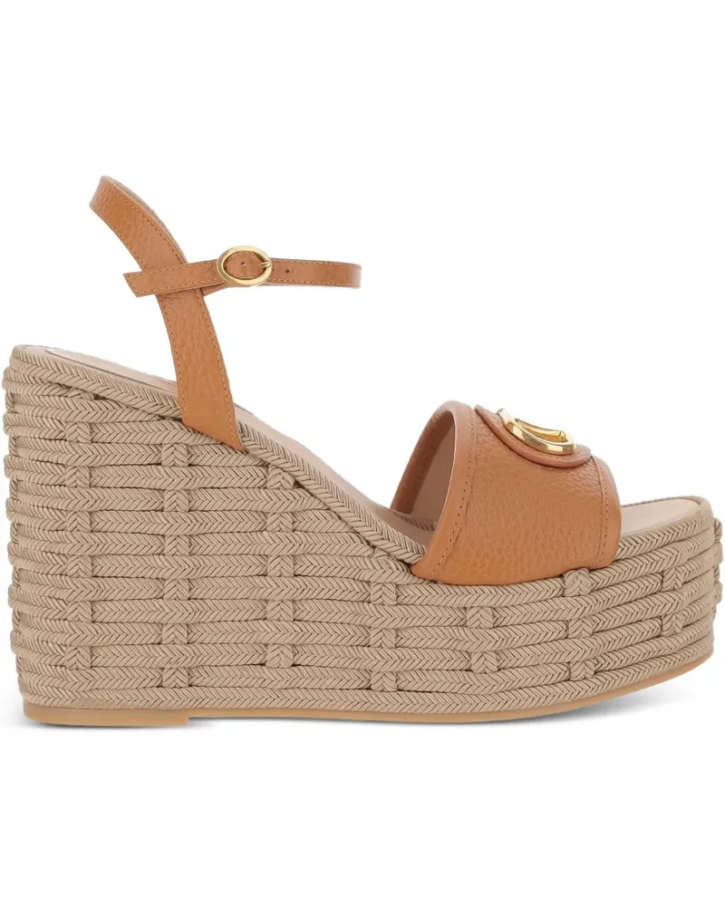 Valentino Garavani Espadrilles mit VLogo-Schild 120mm - Braun Braun