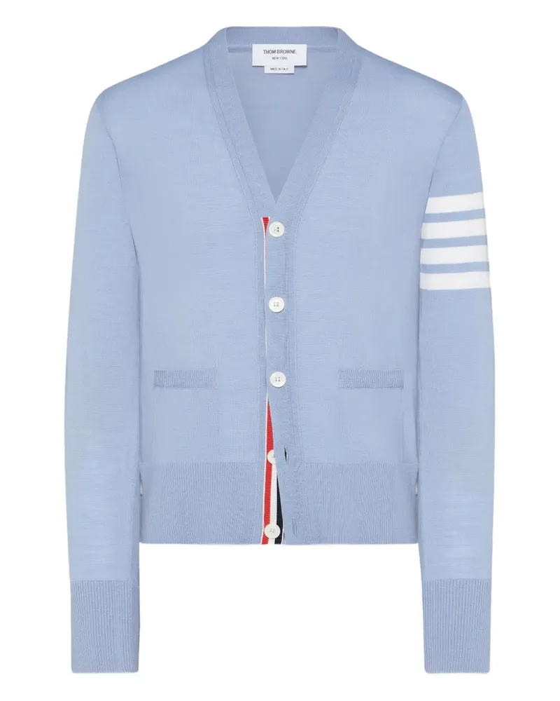 Thom Browne Gerippter Cardigan mit Ärmeldetail - Blau Blau
