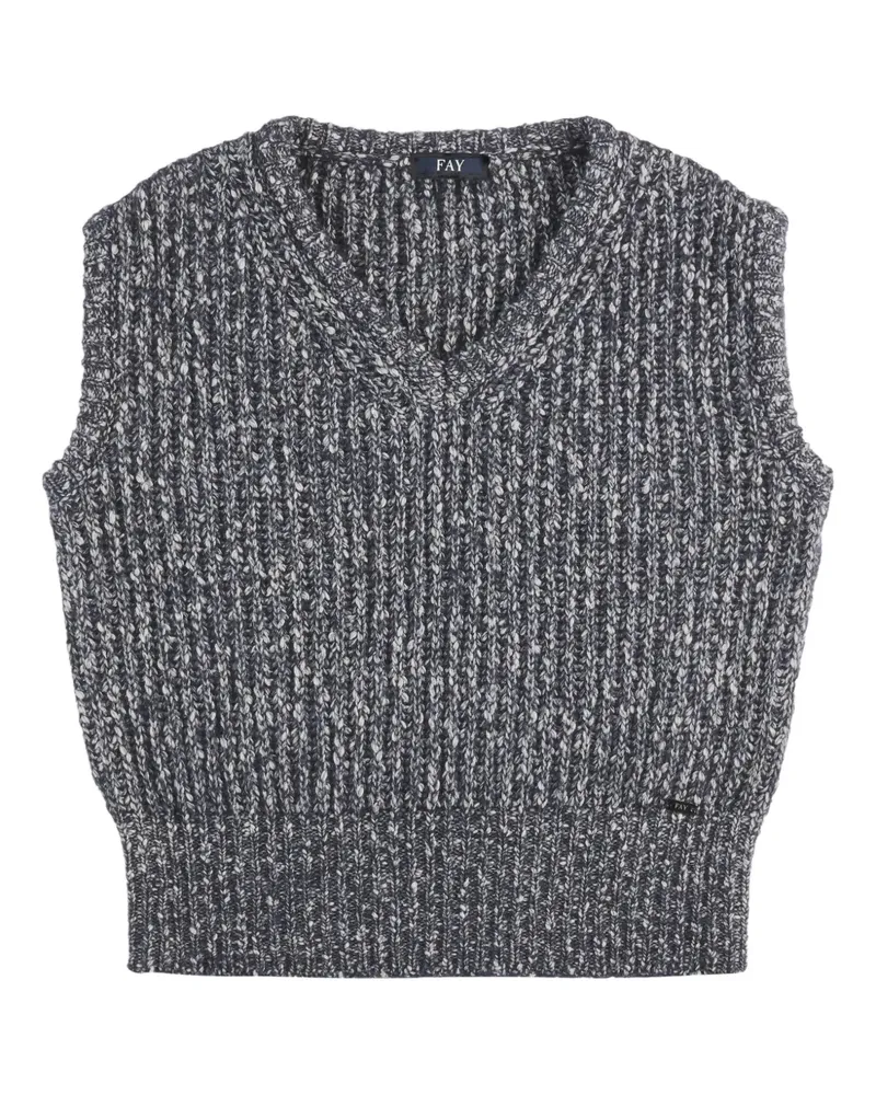 Fay V-neck vest - Blau Blau