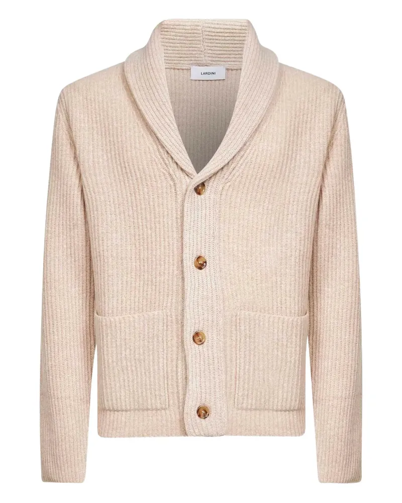 LARDINI Cardigan mit Schalkragen - Beige Beige