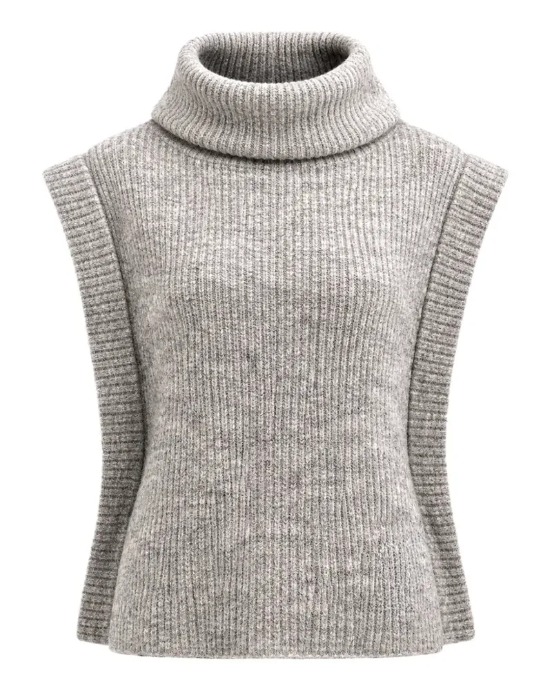 Patrizia Pepe Geripptes Stricktop - Grau Grau