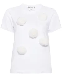 Comme des Garçons T-Shirt mit Pompon Weiß