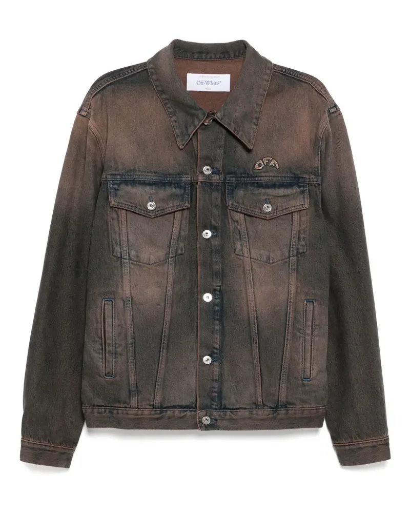OFF-WHITE Überfärbte Skateboard-Jeansjacke - Braun Braun