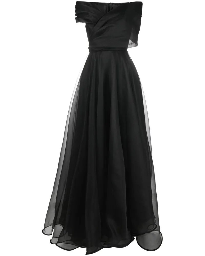 Ana Radu Maxikleid mit V-Ausschnitt - Schwarz Schwarz