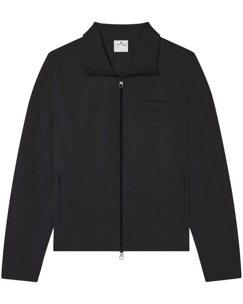 Courrèges Interlock zip-up shirt jacket - Schwarz Schwarz