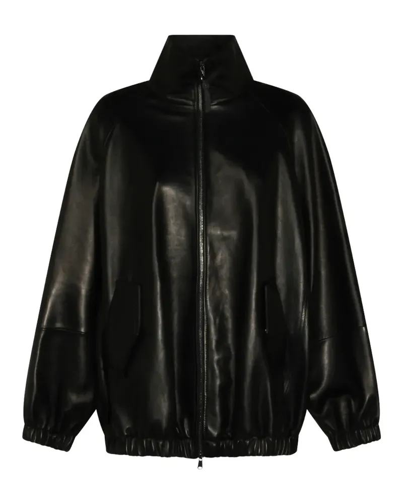 Brunello Cucinelli zip-up leather jacket - Schwarz Schwarz