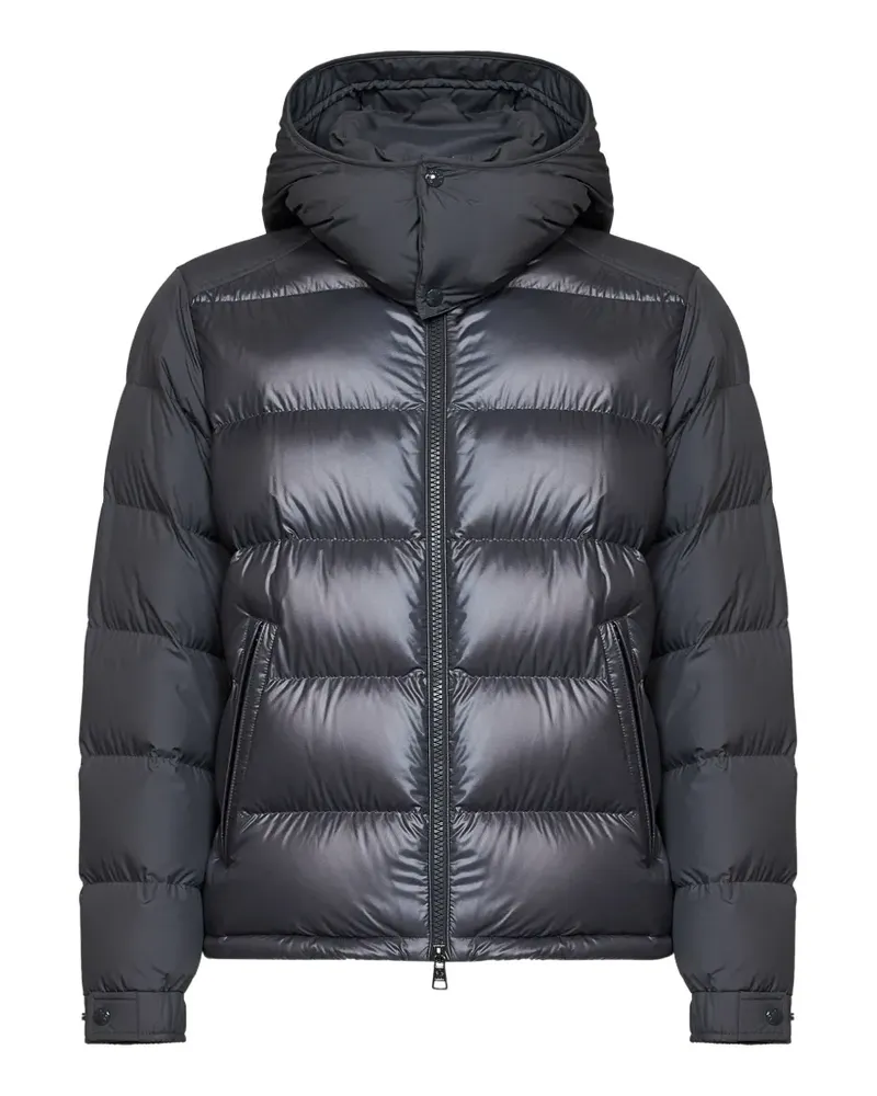 Moncler logo-patch padded jacket - Grau Grau