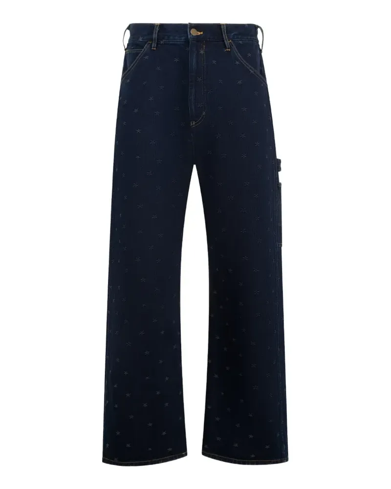 NEEDLES star-pattern painter jeans - Blau Blau