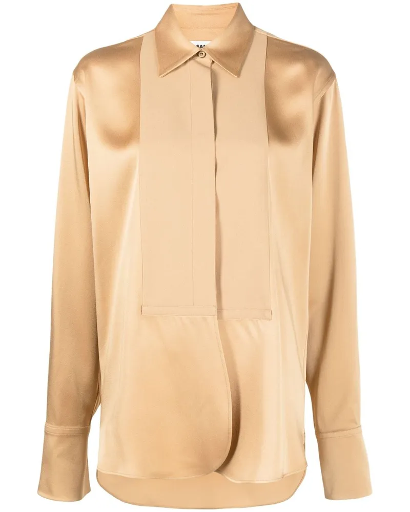 Jil Sander Hemd mit Satin-Finish - Braun Braun