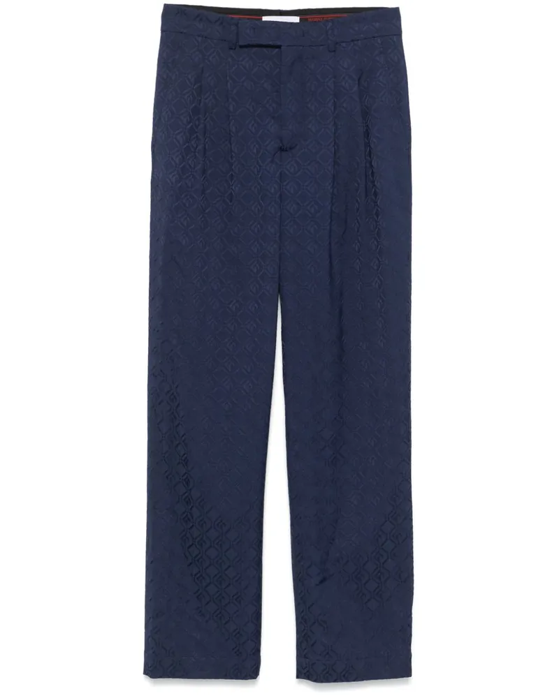 Marine Serre Hose aus Moon Diamond-Jacquard - Blau Blau