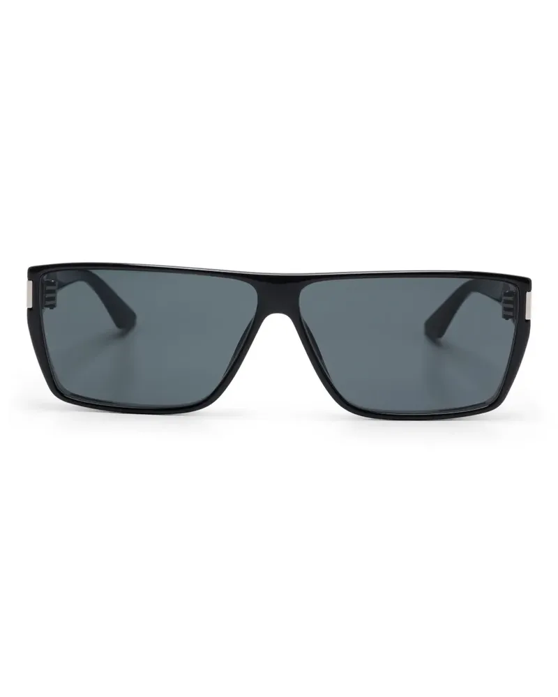 Saint Laurent Sonnenbrille mit eckigem Gestell - Schwarz Schwarz