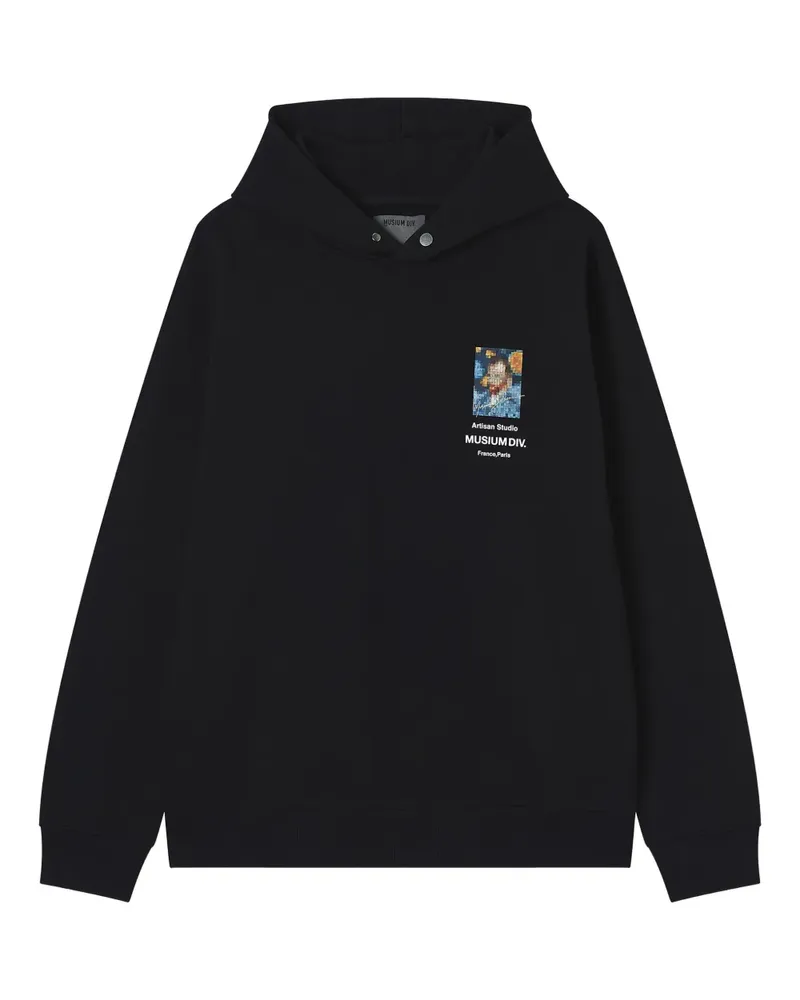 Musium Div. pixel-print hoodie - Schwarz Schwarz