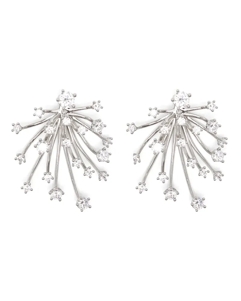 PANCONESI Kismet Creolen mit Kristallen - Silber Silber