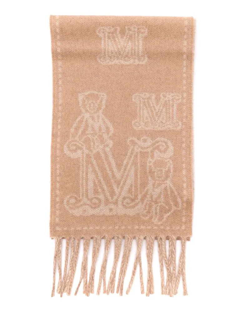 Max Mara Kaschmirschal mit Jacquardmuster - Nude Nude