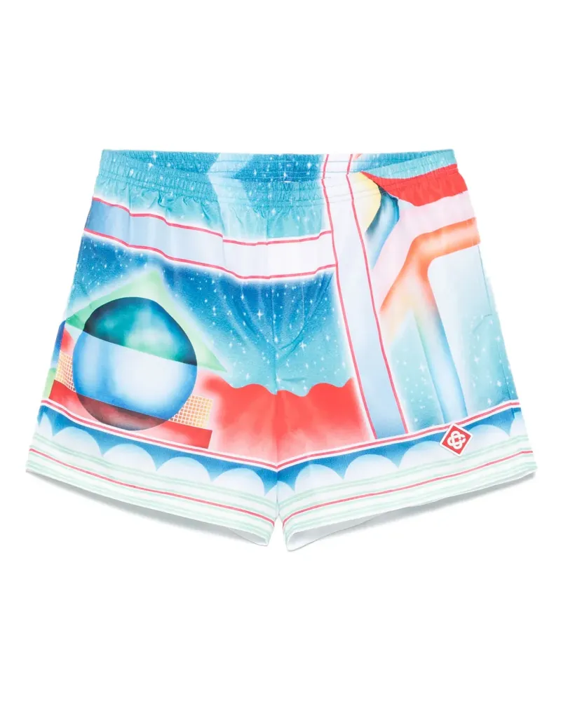 Casablanca Paris Badeshorts mit grafischem Print - Blau Blau