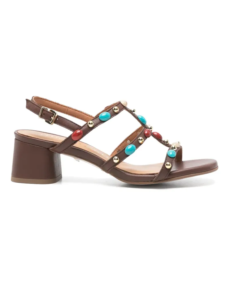Pedro Miralles stones-embellishment sandals - Braun Braun