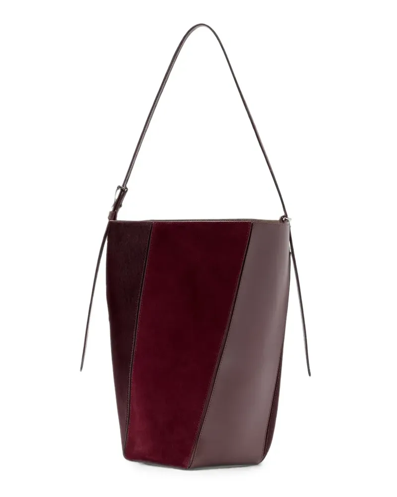 Proenza Schouler Hex bucket bag in haircalf combo - Rot Rot