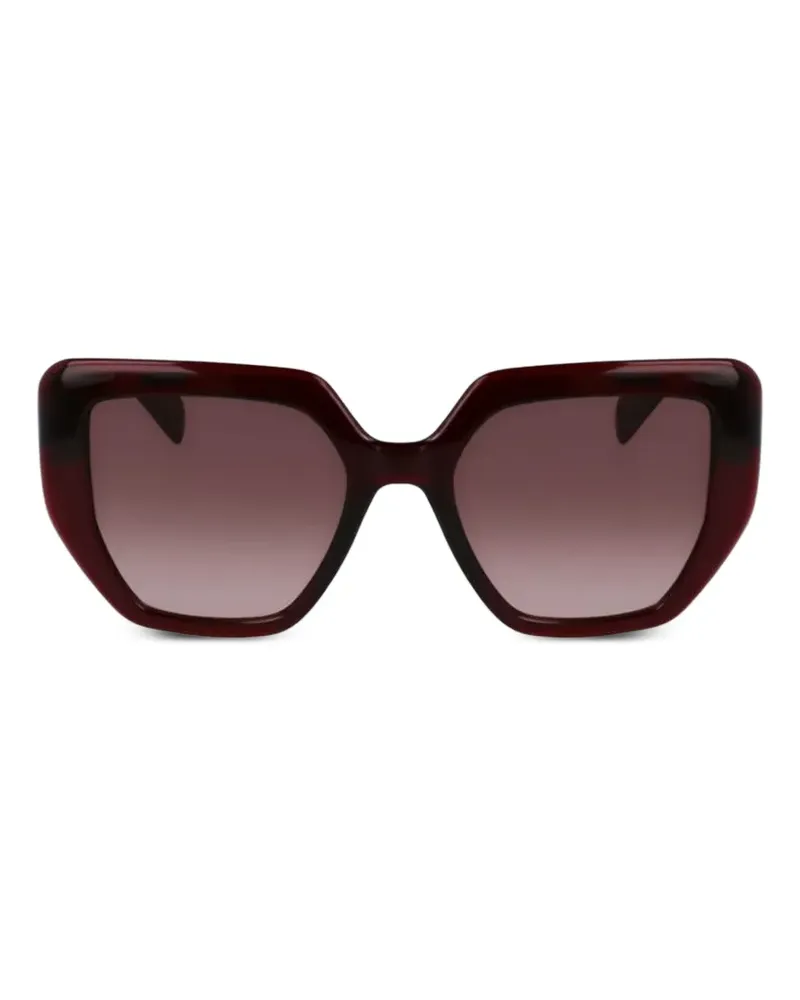 Liu Jo twist-detail geometric-frame sunglasses - Rot Rot