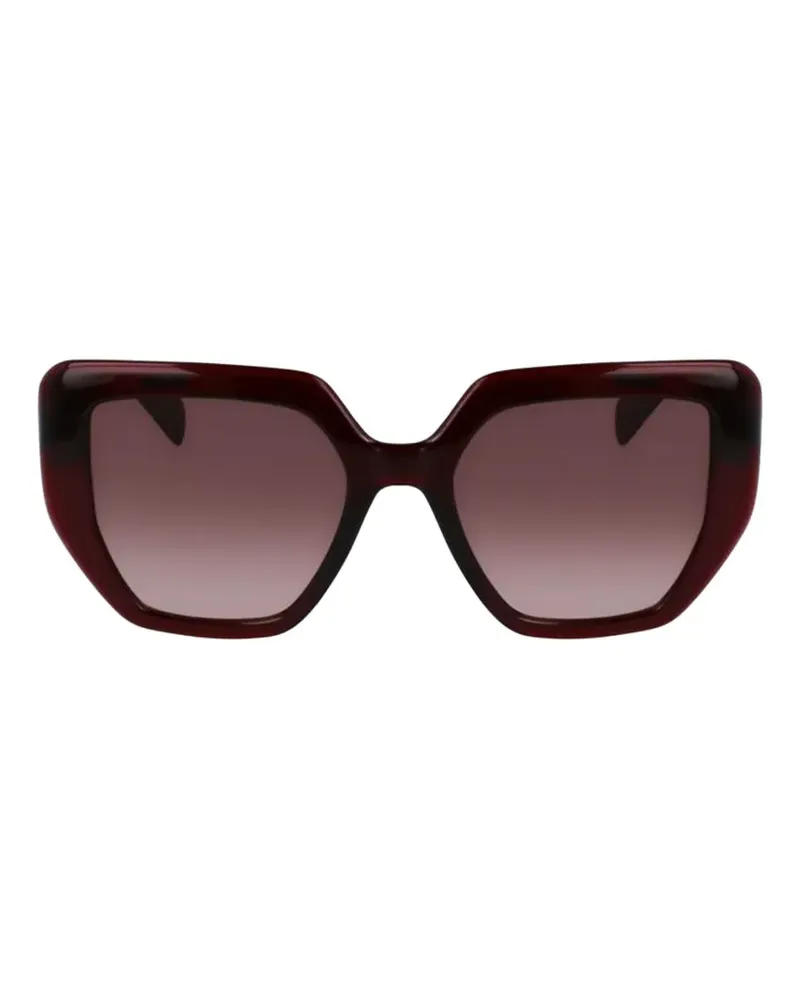 Liu Jo twist-detail geometric-frame sunglasses - Rot Rot