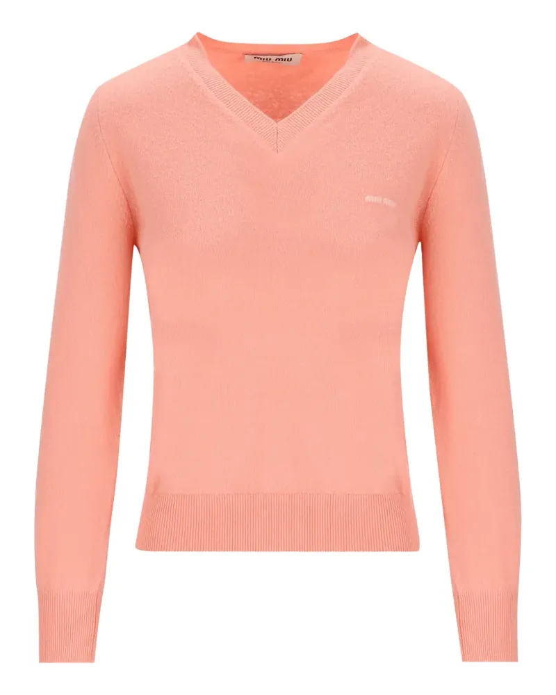 Miu Miu V-neck wool cardigan - Rosa Rosa