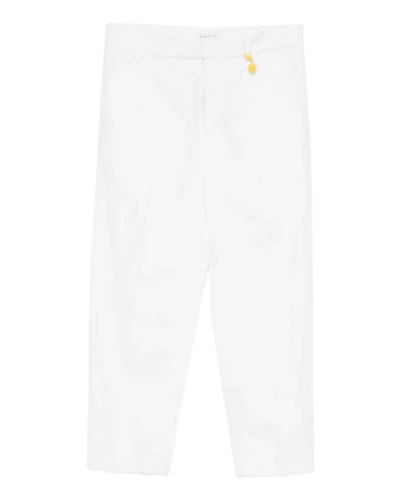 Manuel Ritz Hose mit Logo-Anhänger - Weiß Weiß