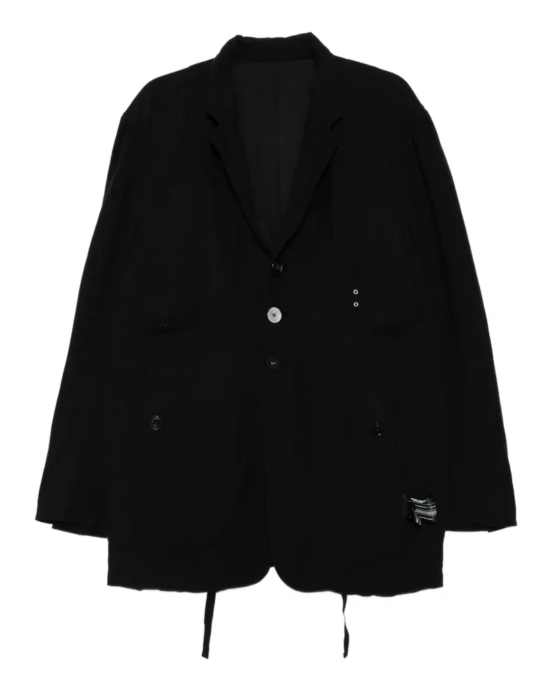 Undercover linen blazer - Schwarz Schwarz