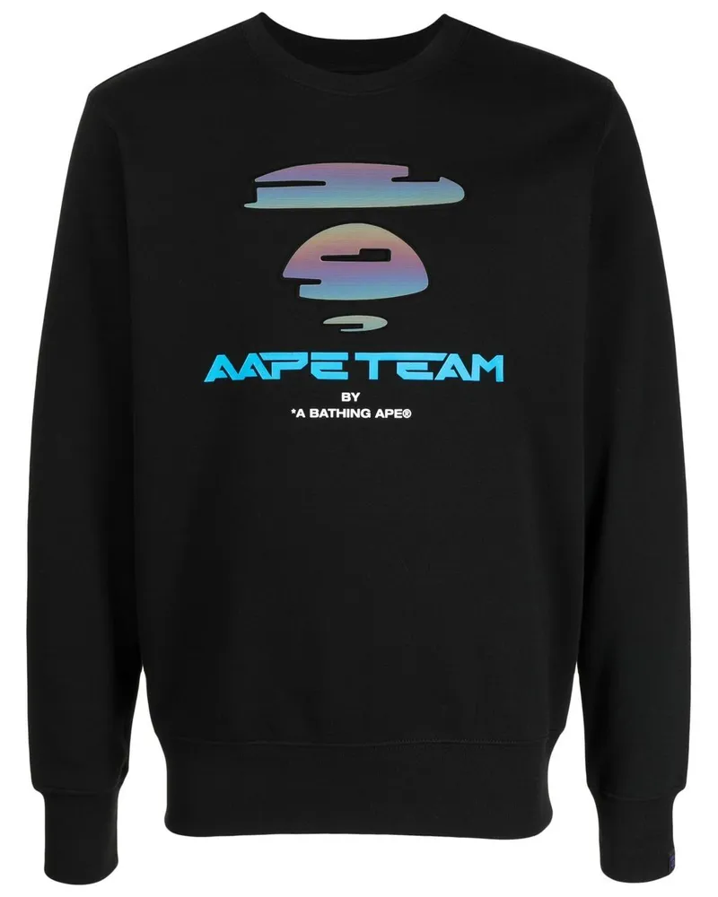 BAPE Sweatshirt mit Logo-Print - Schwarz Schwarz