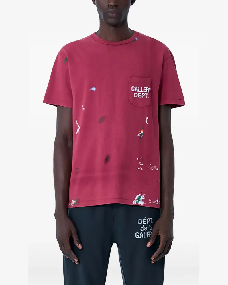 GALLERY DEPT. logo-motif chest-pocket T-shirt - Rot Rot