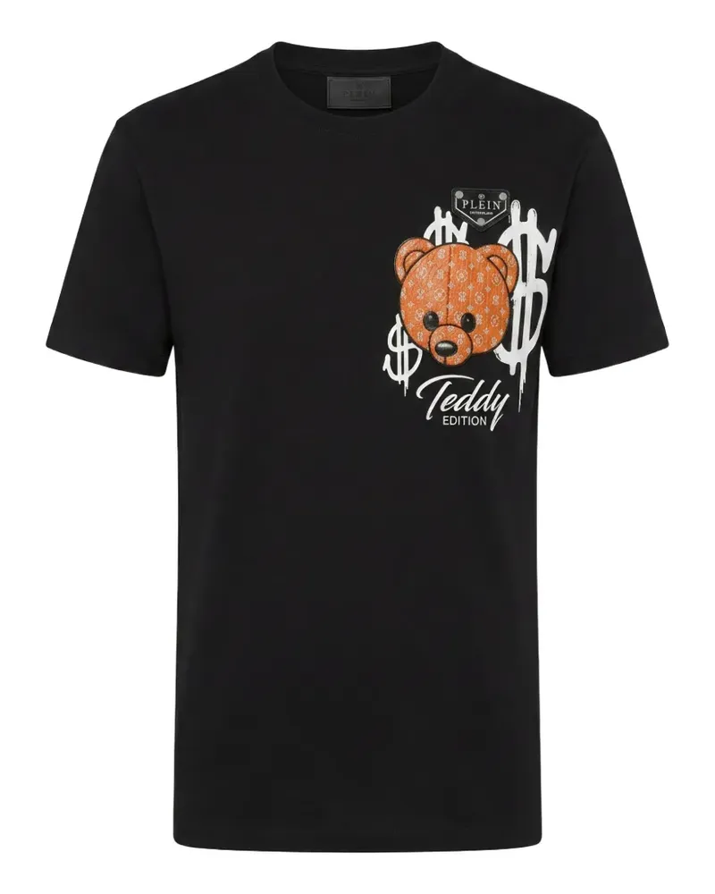 Philipp Plein jersey T-shirt Teddy crest - Schwarz Schwarz