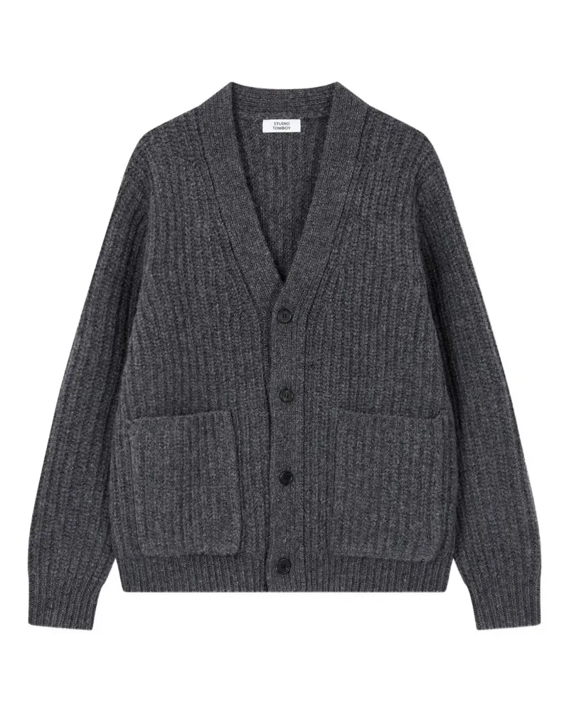 STUDIO TOMBOY patch pocket Cardigan - Grau Grau