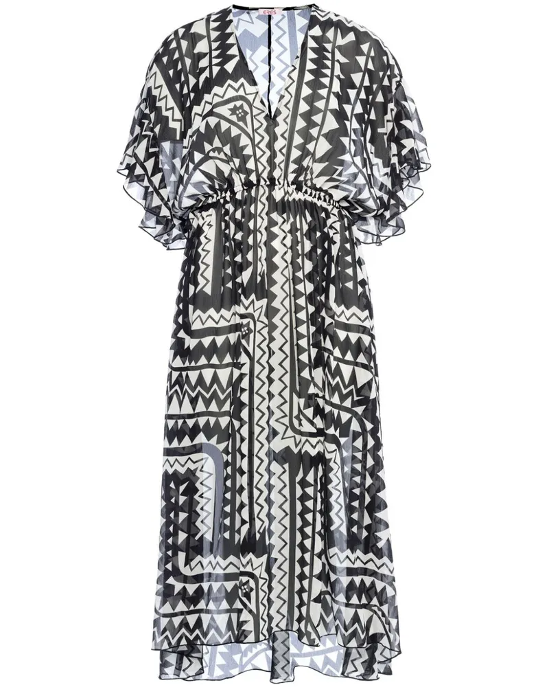 Eres Midikleid aus Seide - Schwarz Schwarz