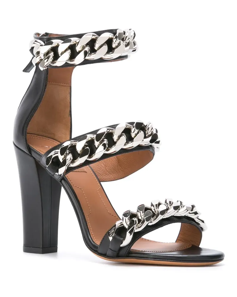 Givenchy Sandalen mit Kettenborten - Schwarz Schwarz