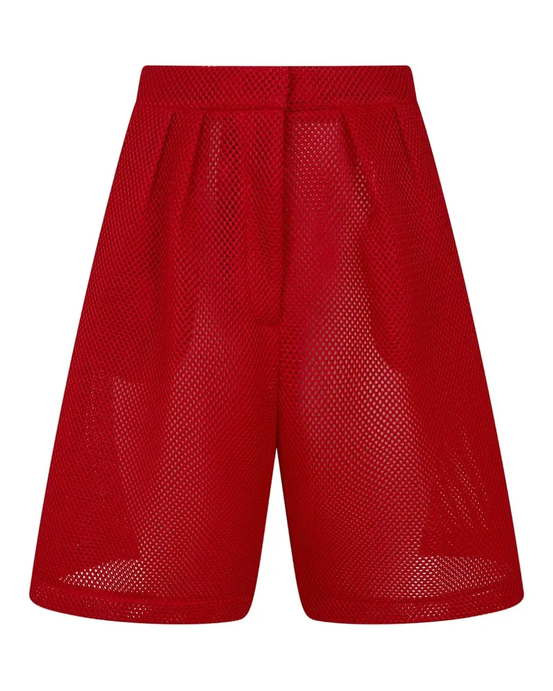 FRANKIE Shop Marfa Seidenshorts mit Falten - Rot Rot