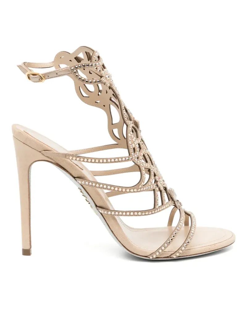 René Caovilla Eden Sandalen 110mm - Nude Nude