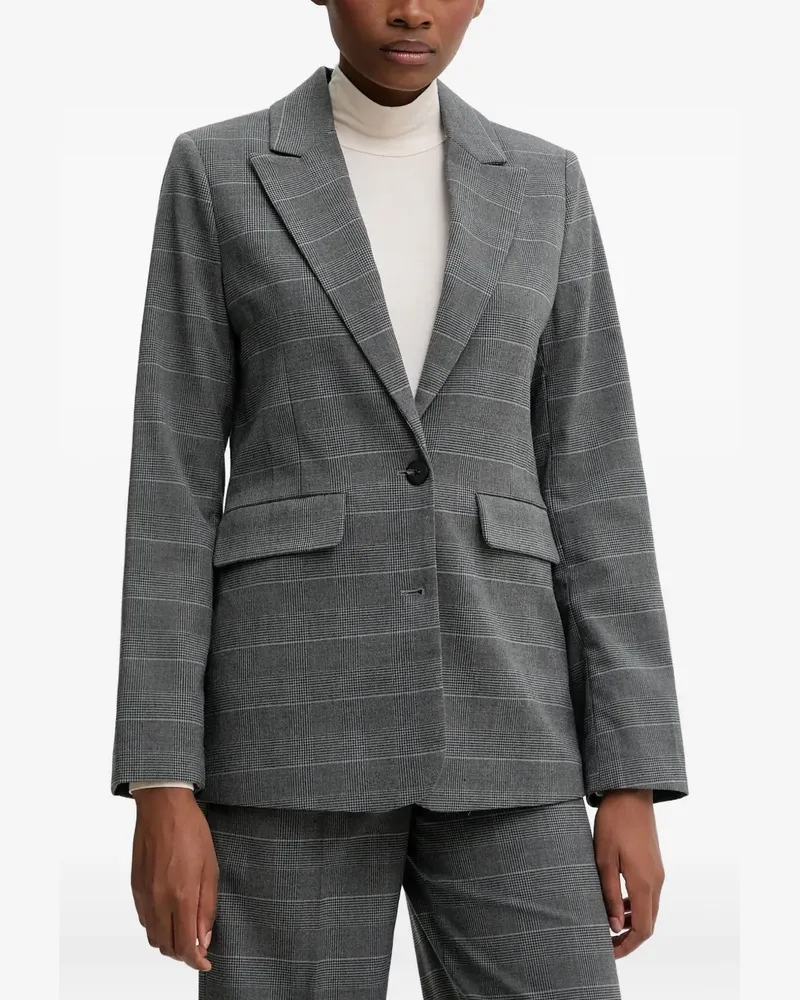 Benetton plaid pocket blazer - Grau Grau