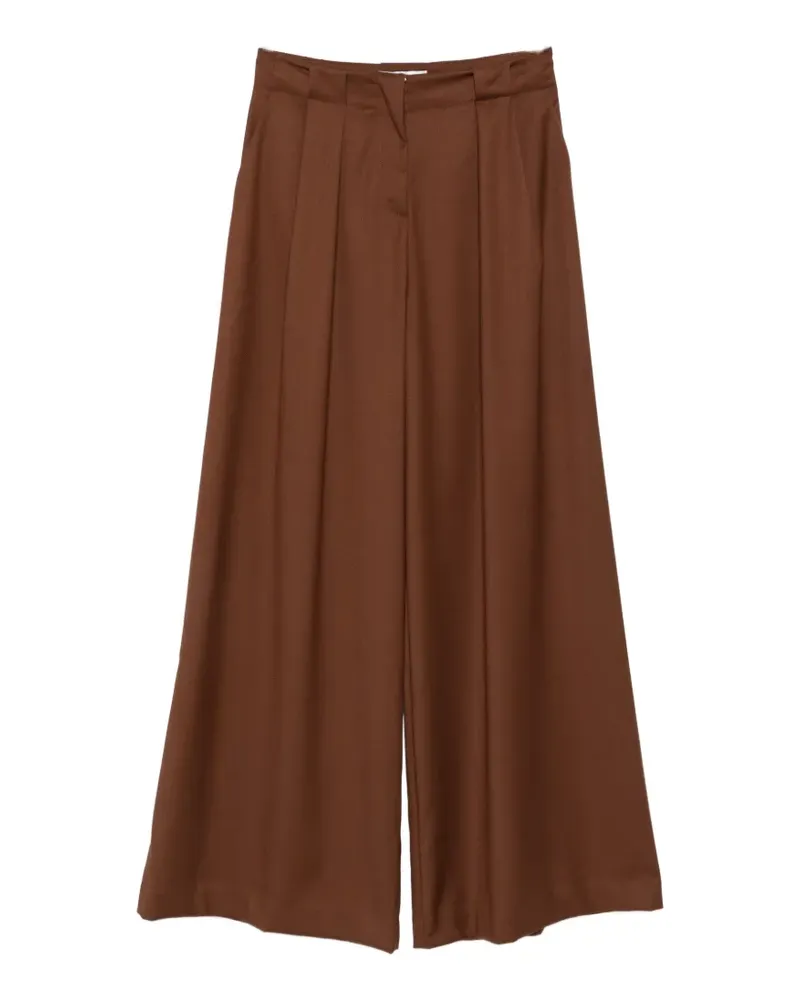 Ermanno Scervino Wide-Leg-Hose mit Bundfalten - Braun Braun
