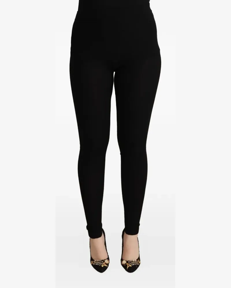Dolce & Gabbana Gerippte Leggings - Schwarz Schwarz