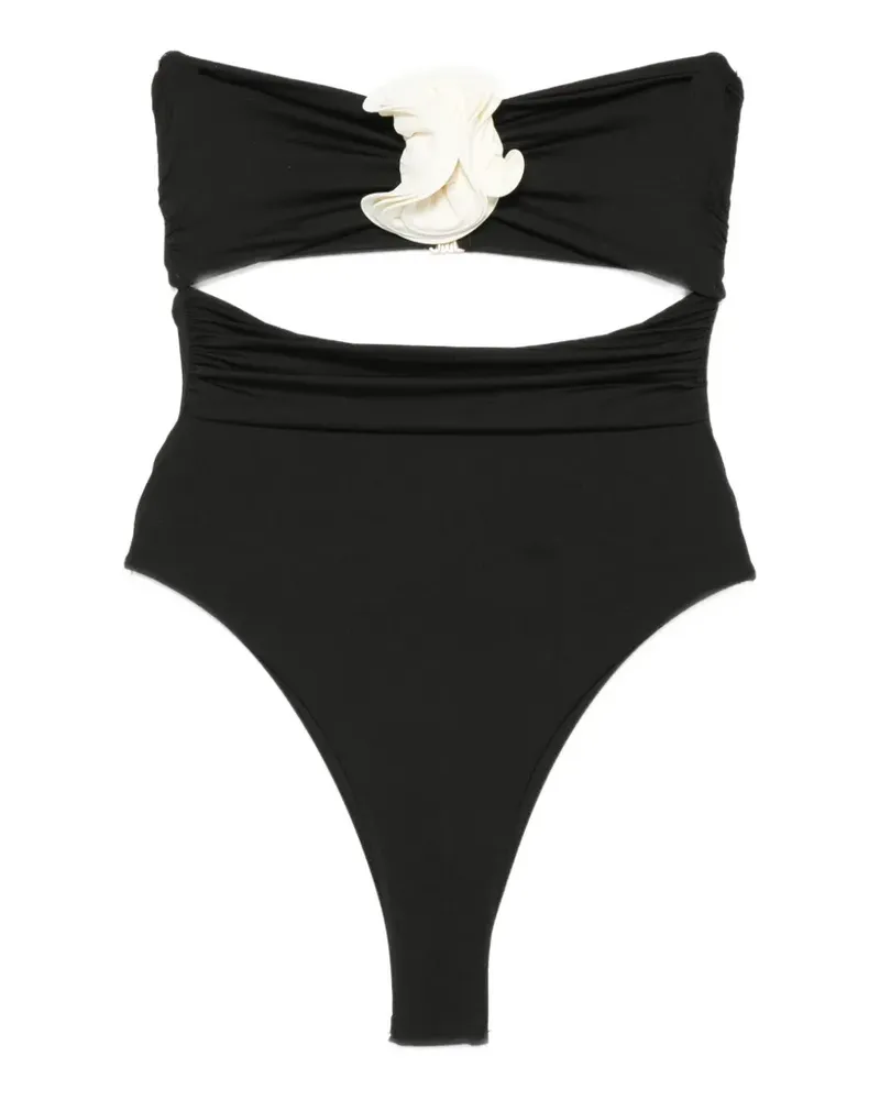 La Reveche cut-out detail swimsuit - Schwarz Schwarz