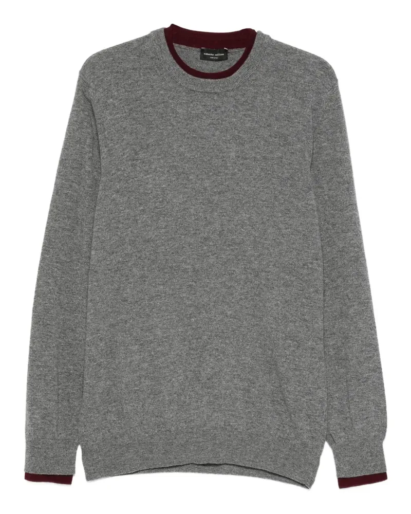 Roberto Collina Pullover mit gerippten Details - Grau Grau