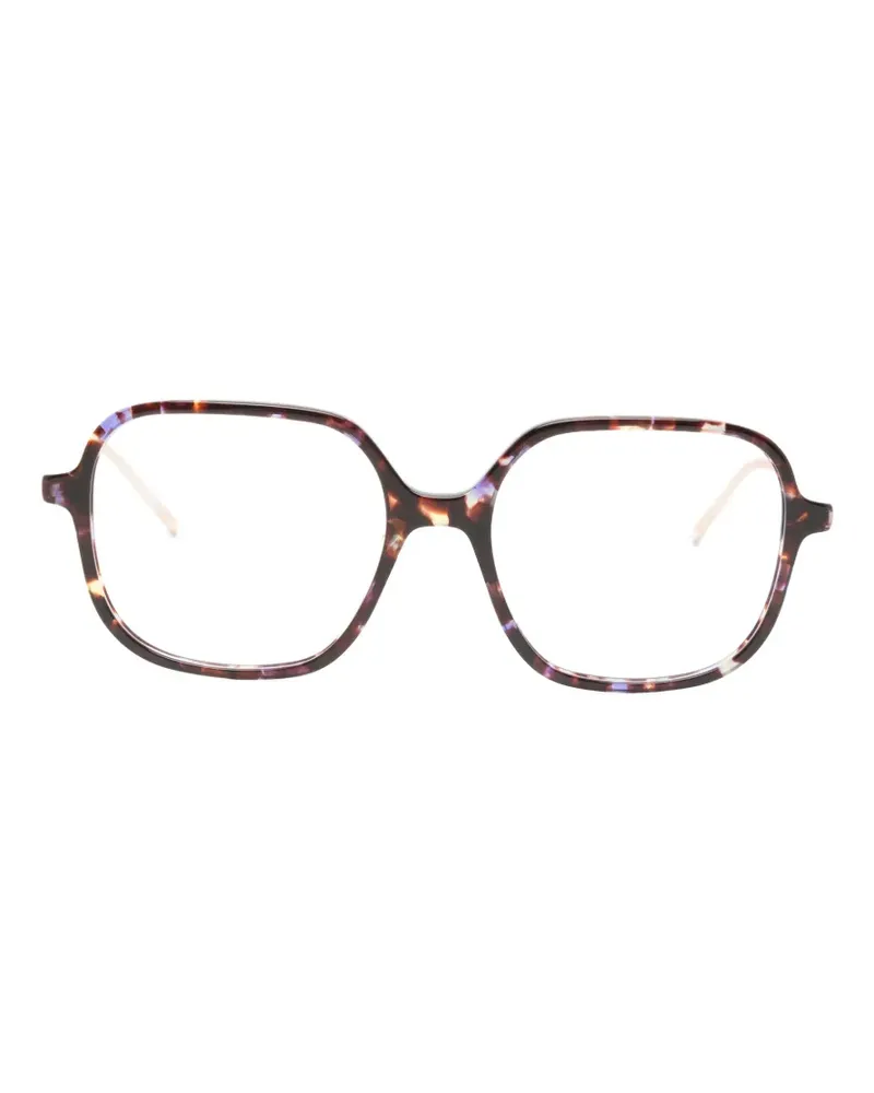 Zadig & Voltaire tortoiseshell-effect square-frame glasses - Braun Braun