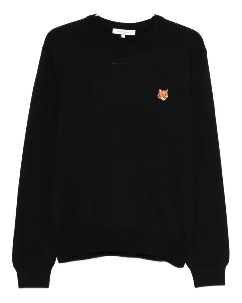 Kitsuné Fox Head sweater - Schwarz Schwarz