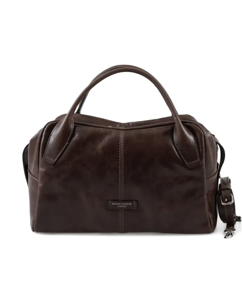 Gianni Chiarini Shopper mit Logo-Patch - Braun Braun