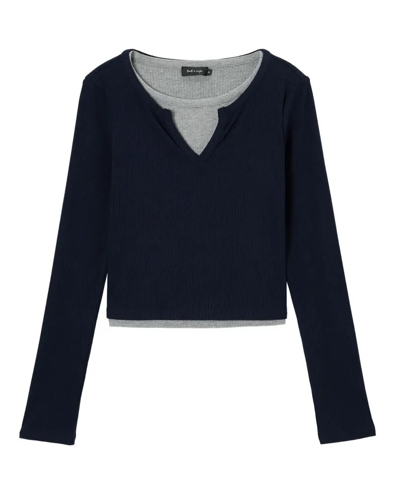 Tout a Coup ribbed top - Blau Blau
