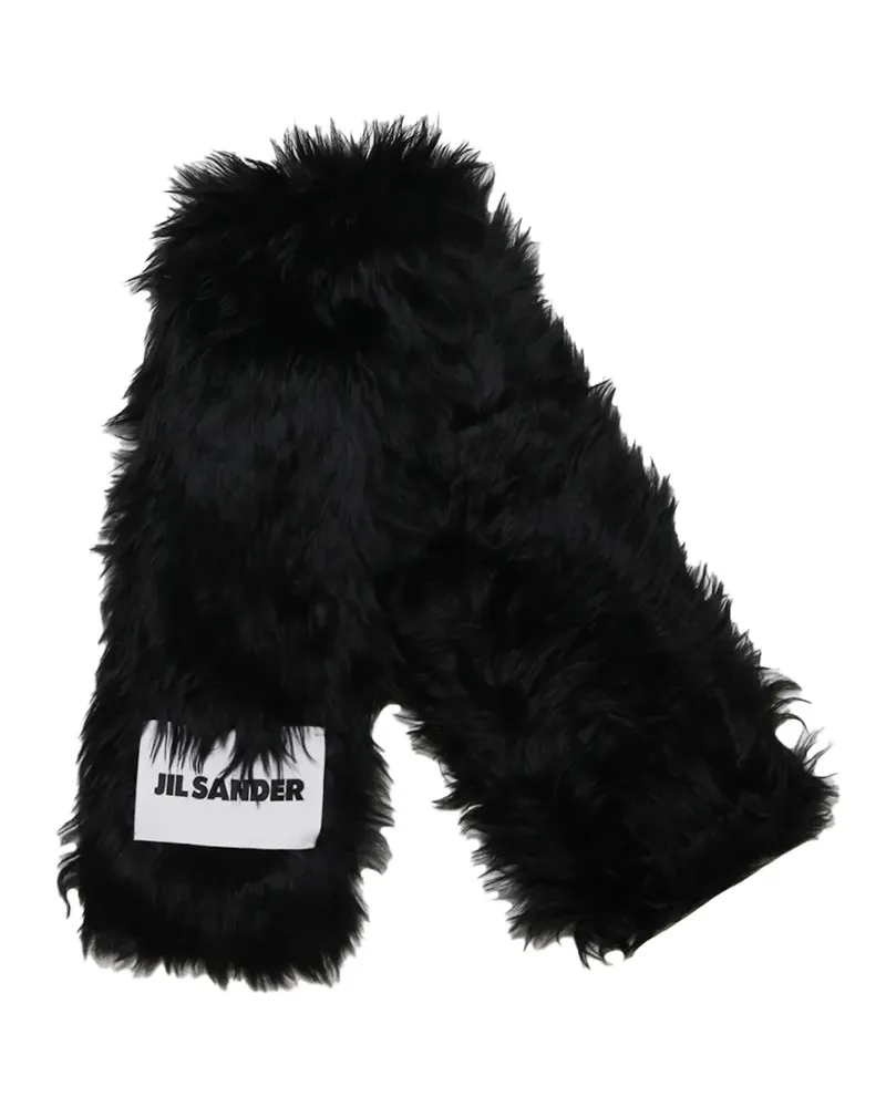 Jil Sander label scarf - Schwarz Schwarz