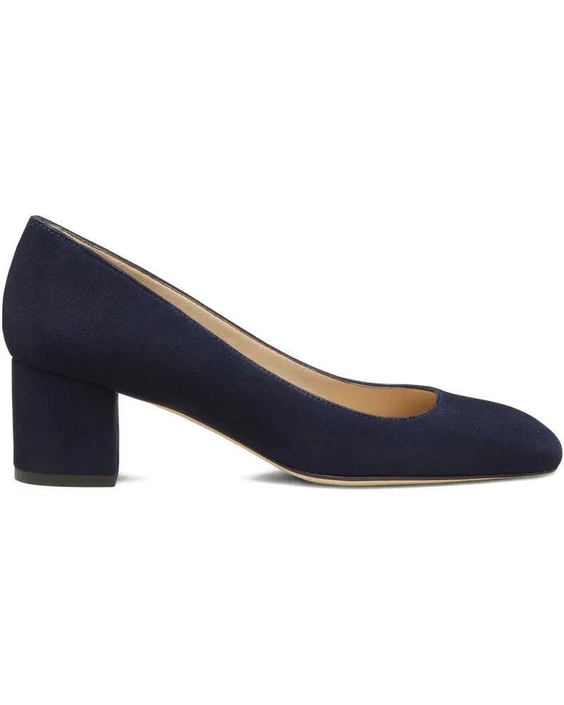 Stuart Weitzman block-heel suede sandals - NICE BLUE Nice