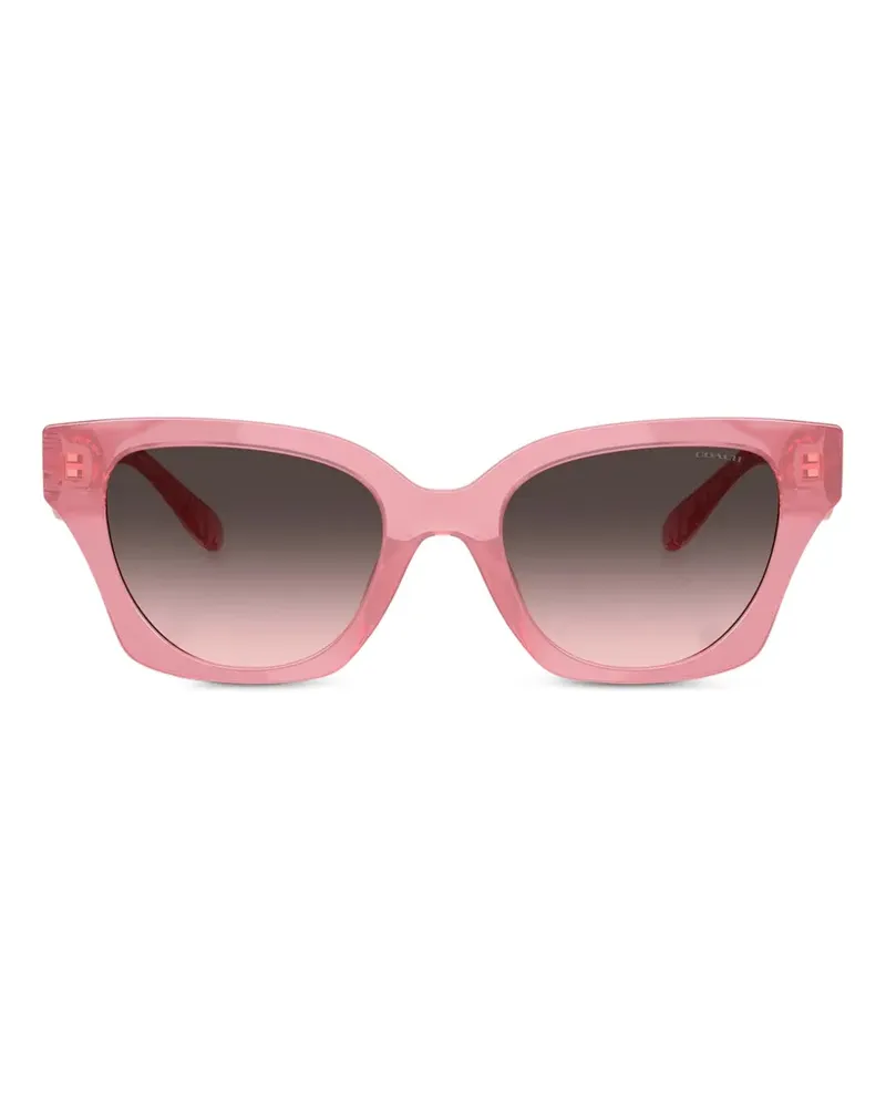Coach quilted-effect square-frame sunglasses - Rosa Rosa