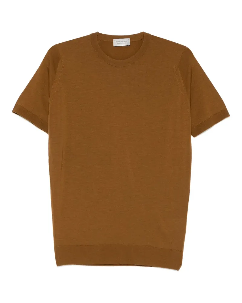 John Smedley Kurzärmeliger Pullover - Braun Braun