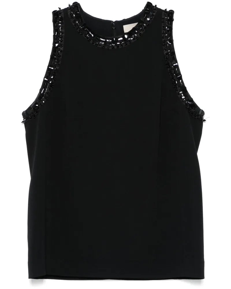 Elie Saab Besticktes Cady-Oberteil - Schwarz Schwarz