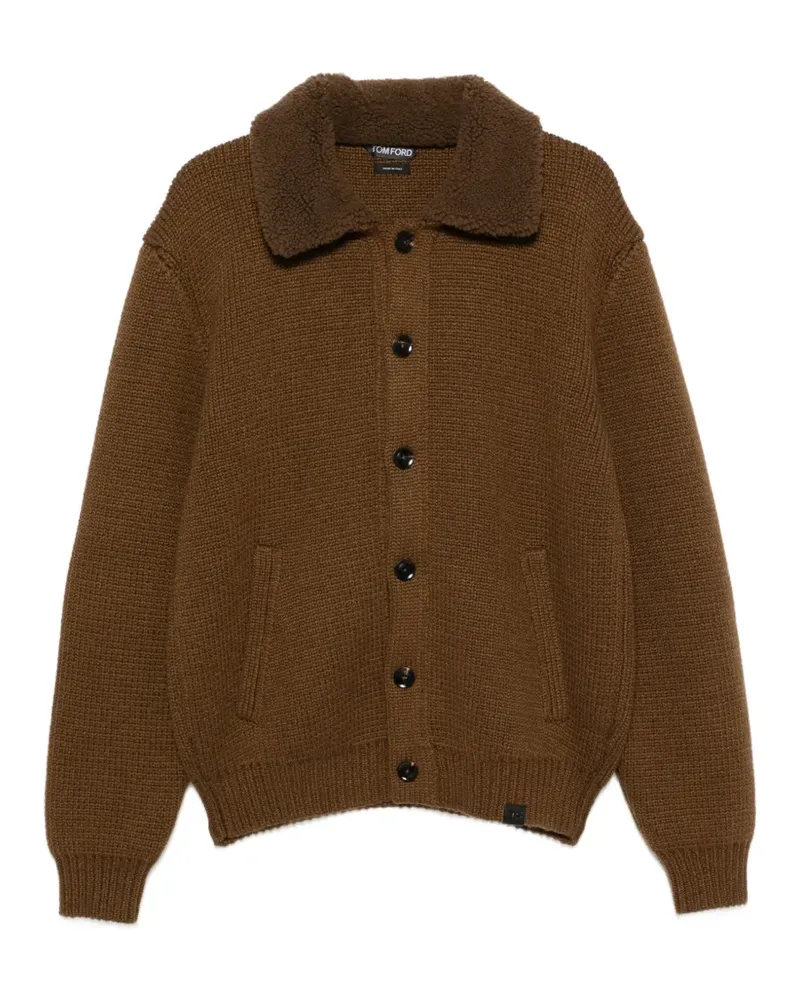 Tom Ford Cardigan mit Shearling-Kragen - Braun Braun