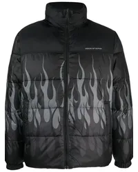 Vision Of Super Gesteppte Jacke mit Flammen Schwarz